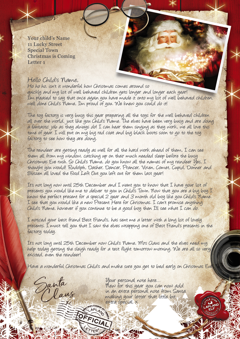 Personalised Letters From Santa Lapland Letters UK